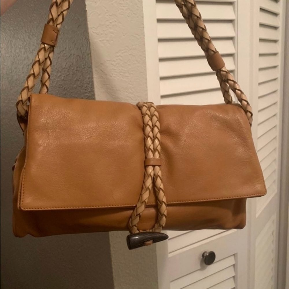Burberry Tan Leather Shoulder Bag